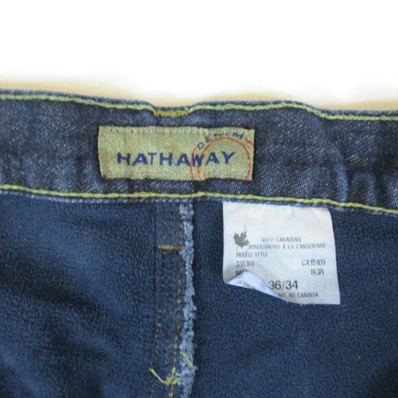 Hathaway Denim Fleece Lined Jeans Men's Size 36 x 34 Heavyweight Outdoor Pants - Picture 7 of 12